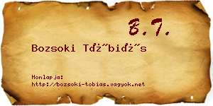 Bozsoki Tóbiás névjegykártya